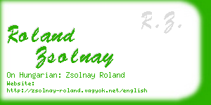 roland zsolnay business card